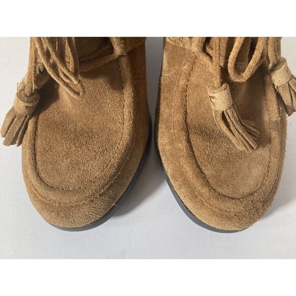 Womens Franco Sarto Suede Wedge Zip Westerly Bootie Brown 6.5 - Picture 7 of 9